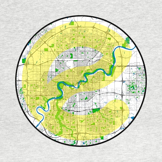 Edmonton Streetmap by Edmonton River